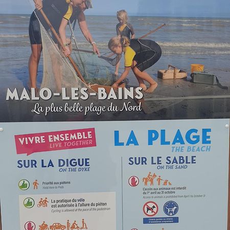 Studio Vue Mer Au Coeur De Malo Les Bains Pieds Dans L Eau Dunkirk Luaran gambar